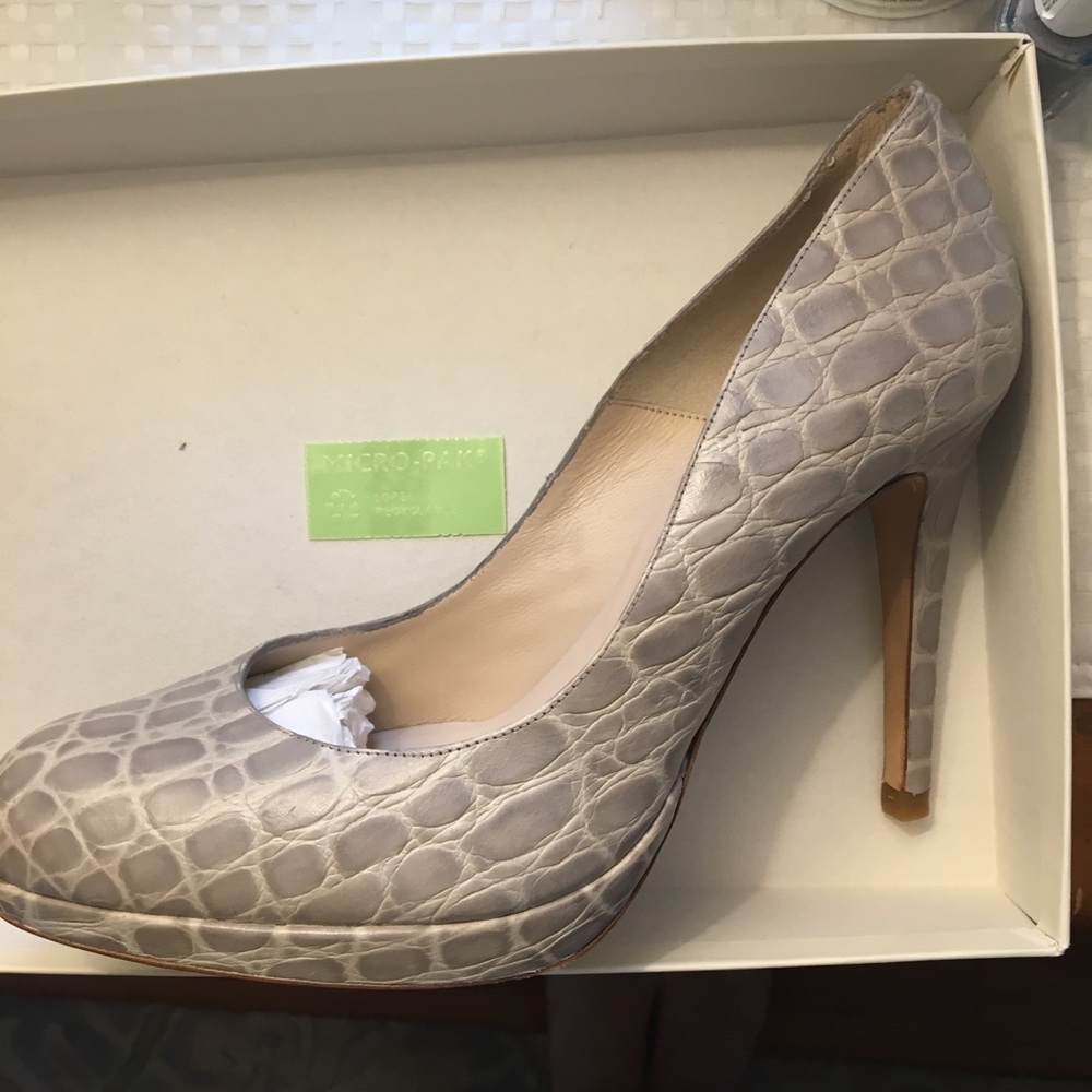 LK BENNET SLEDGE CROC PUMPS